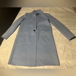 Zara Women's Sky Blue Blazer Coat